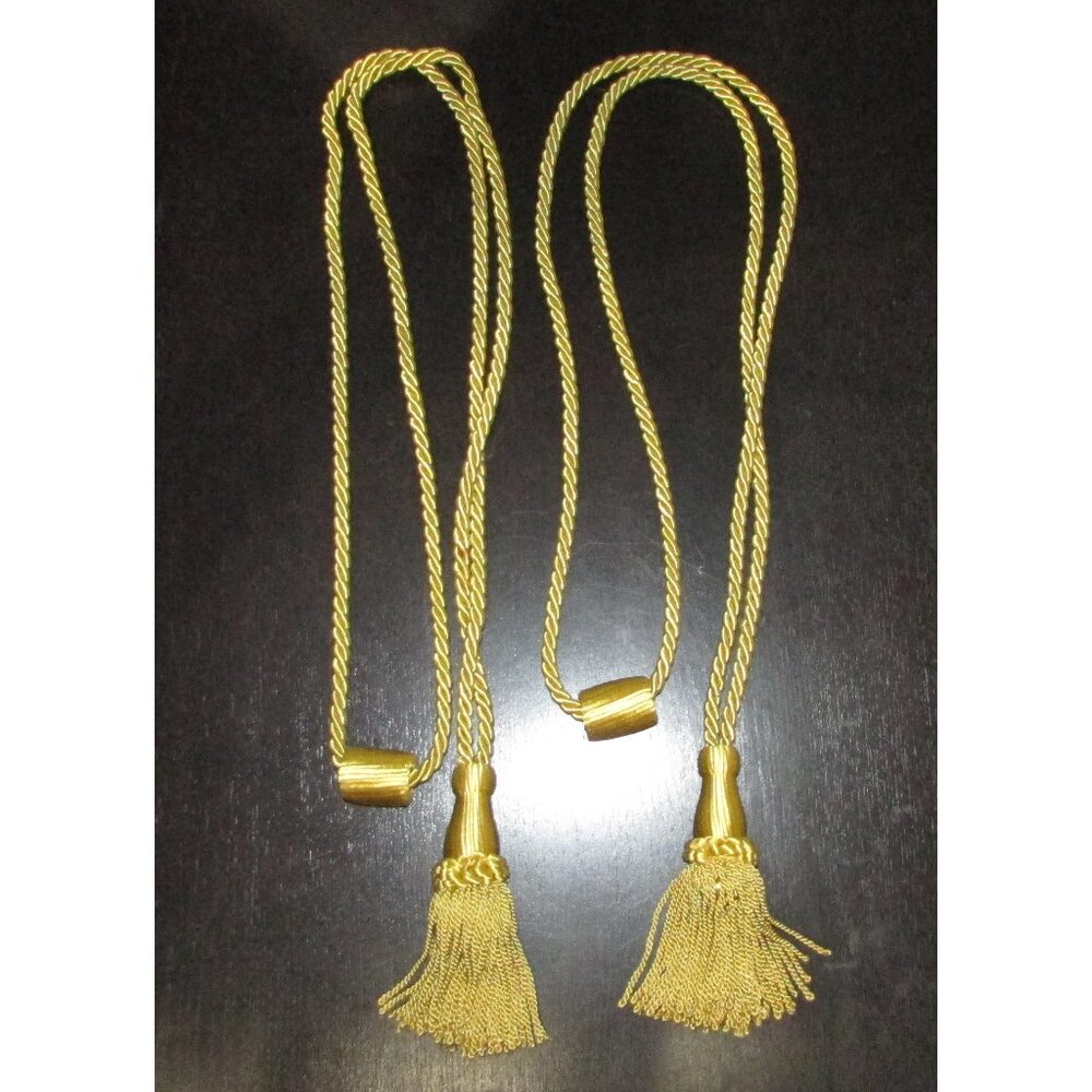 Gold Silky Curtain Tie Back Tassels